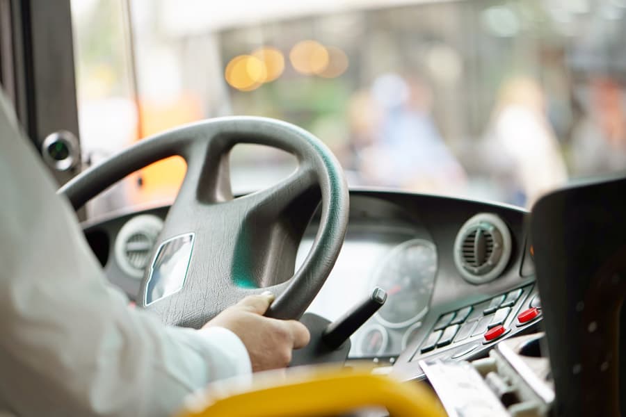 Autobús de excursión en Ferrol