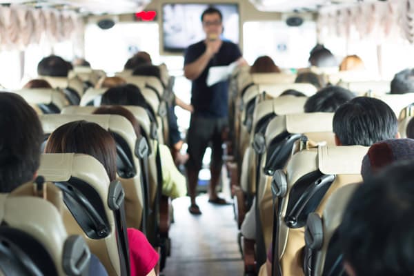 Autobús de excursión en Ferrol